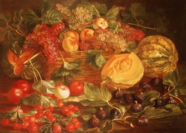 Martwa natura z owocami autorstwa Maximilian Pfeiler or Pfeiller