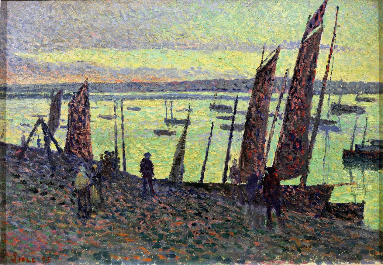Łodzie w Camaret, 1893 autorstwa Maximilien Luce