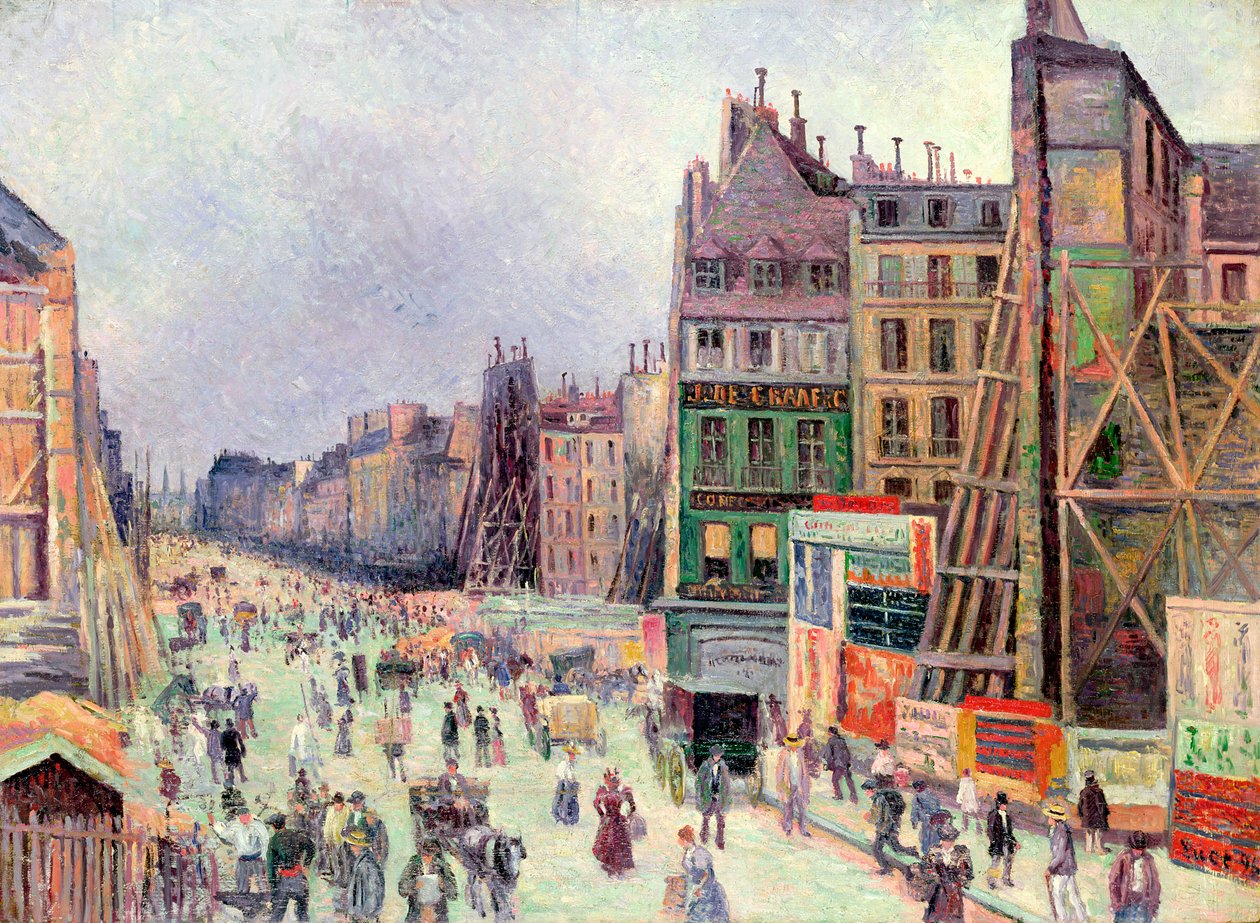 Wiercenie na rue Reaumur, 1896 autorstwa Maximilien Luce