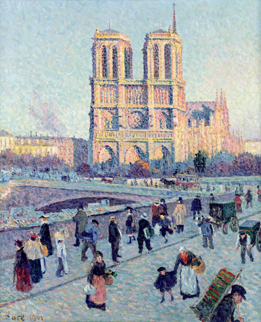 Le Quai St. Michel i Notre Dame, 1901 autorstwa Maximilien Luce