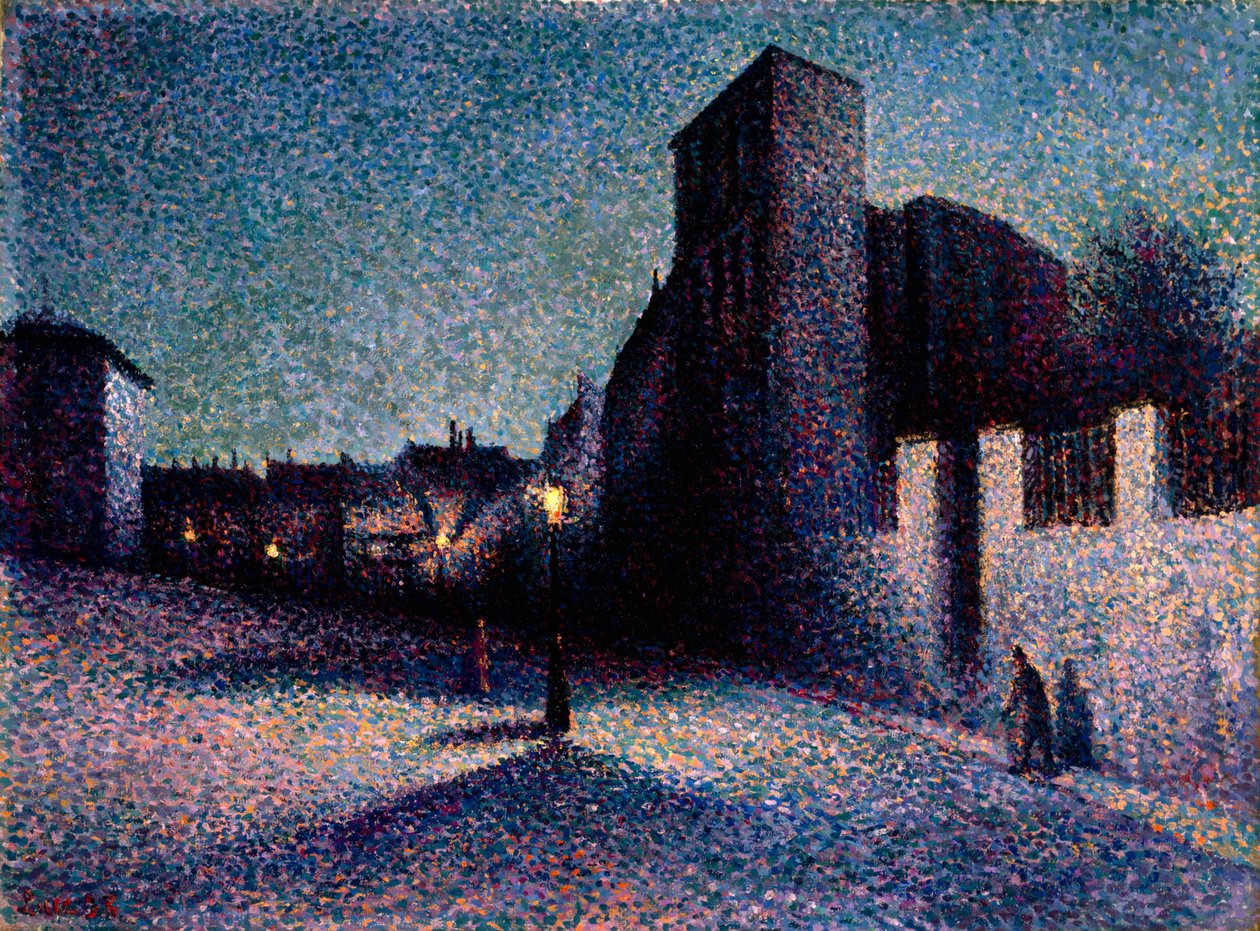 Rue Ravignan, Paryż, 1893 autorstwa Maximilien Luce