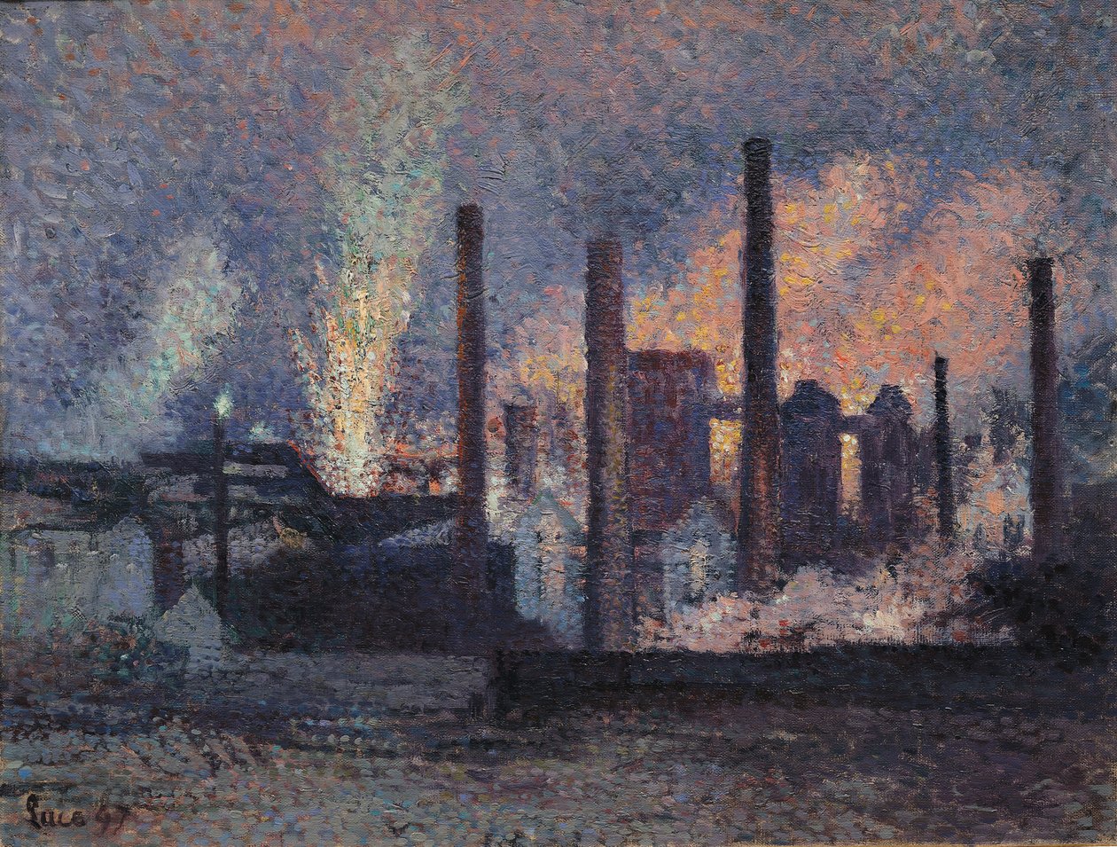 Studium dla fabryk w pobliżu Charleroi, 1897 autorstwa Maximilien Luce
