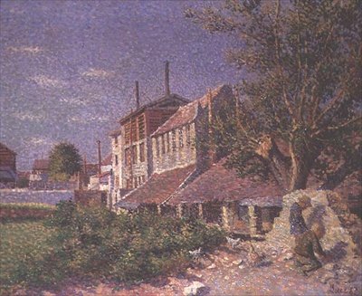 Garbarnie nad rzeką Bievre, 1887 autorstwa Maximilien Luce