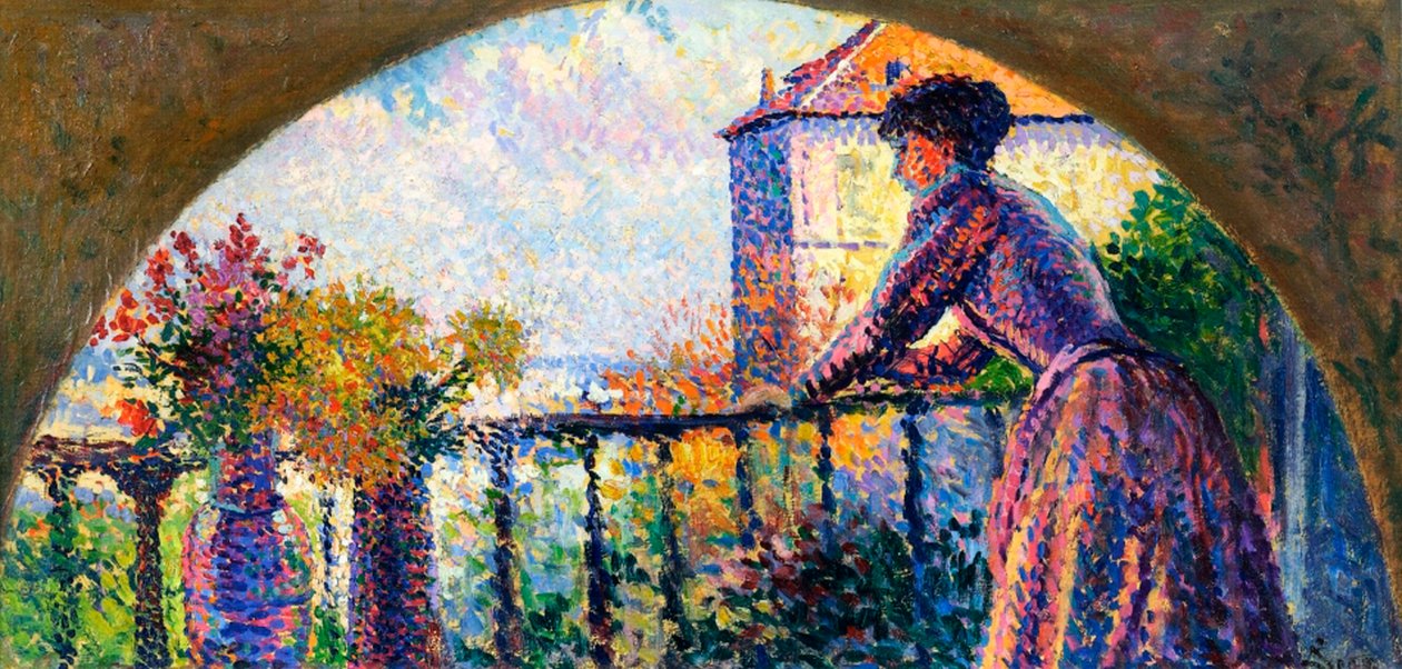 Żona artysty, Rue Cortot, Paryż, 1893 autorstwa Maximilien Luce