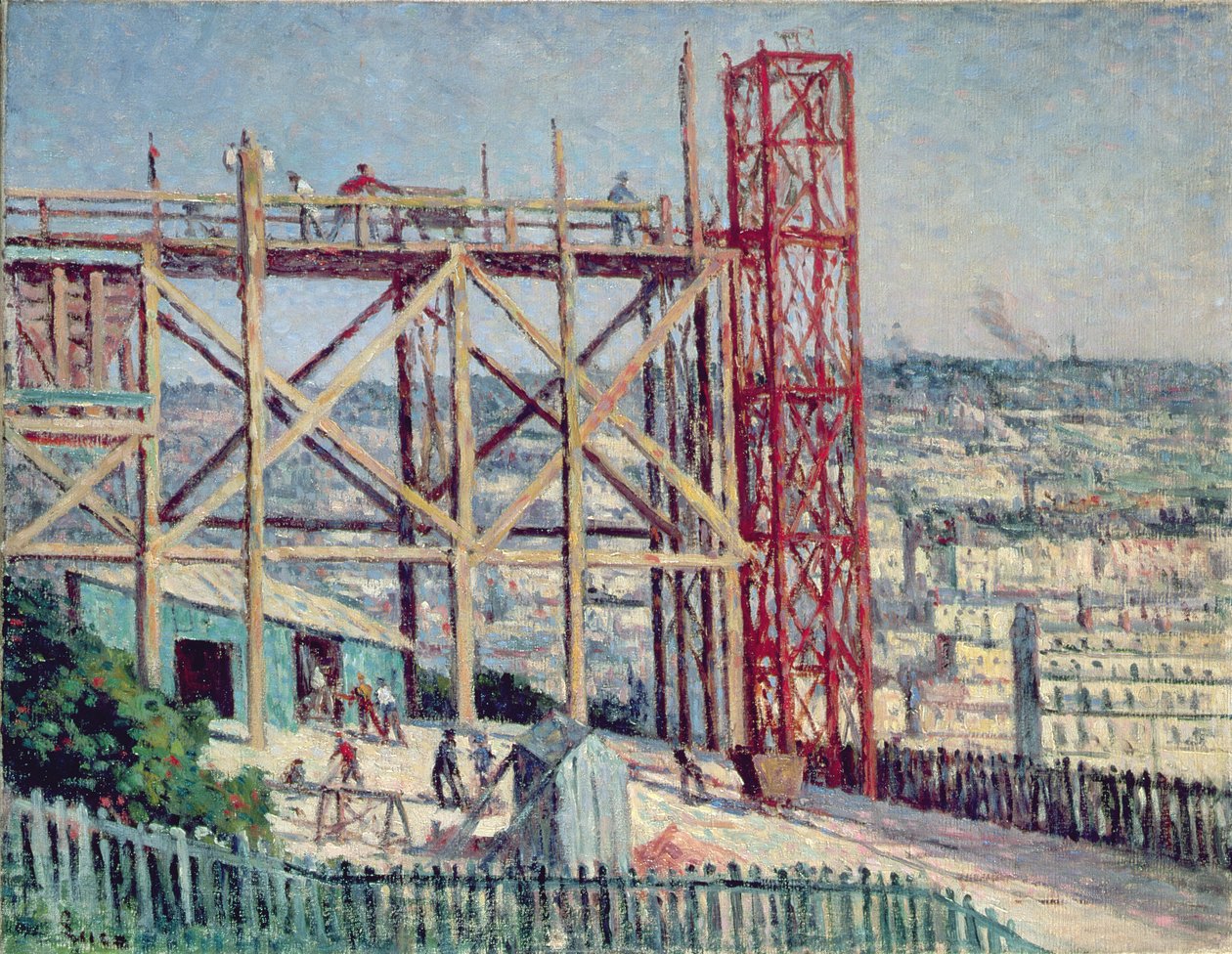 Budowa Sacre Coeur, ok. 1900 autorstwa Maximilien Luce