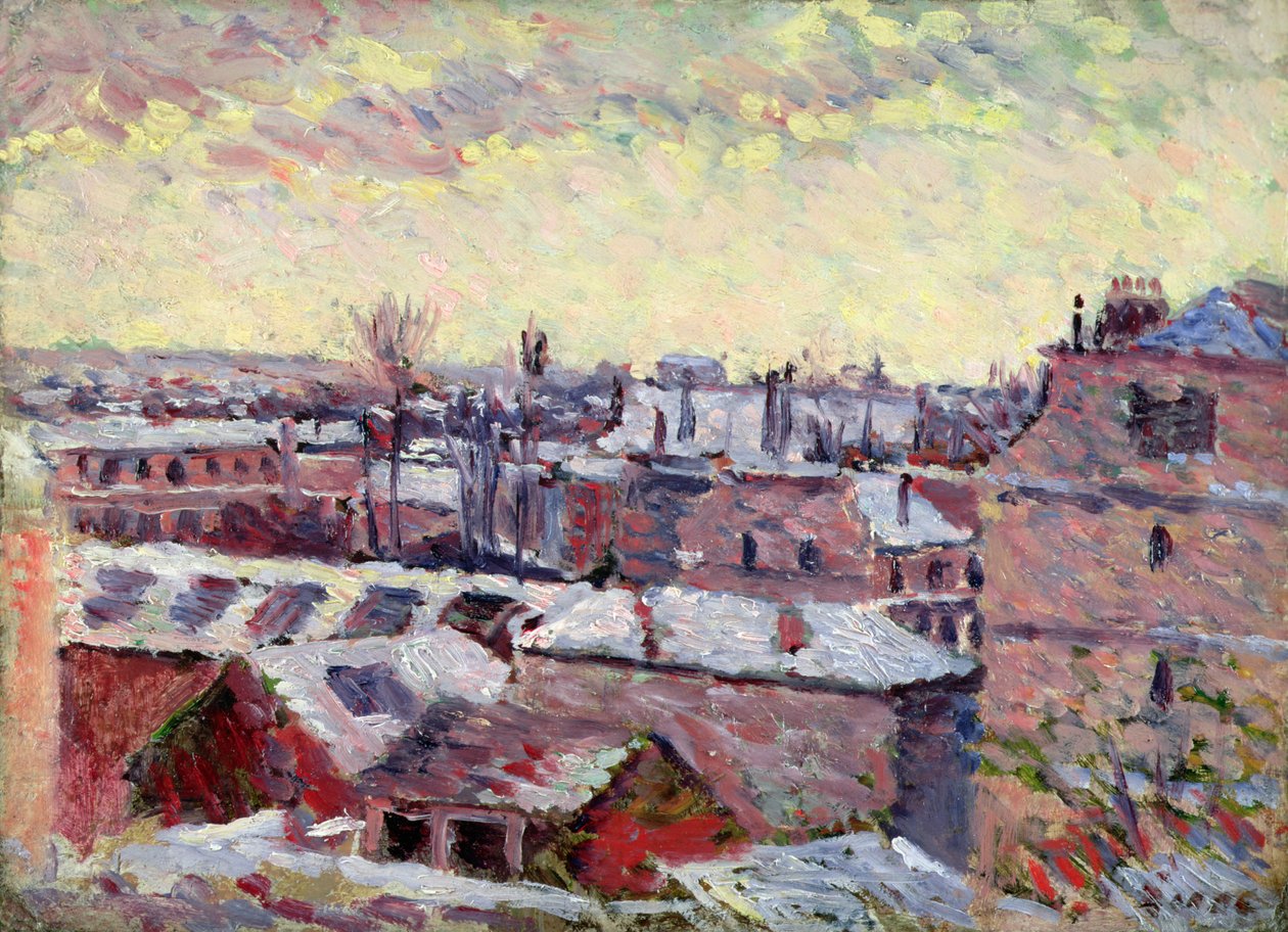 Place Dauphine widziane z Luwru, 1904 (panel) autorstwa Maximilien Luce
