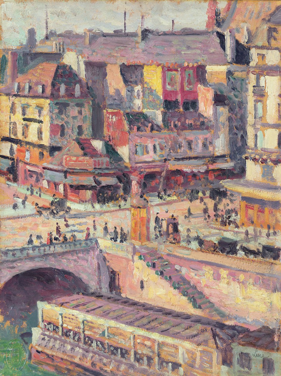 Pont Saint-Michel i Quai des Orfevres, Paryż, ok. 1900-03 autorstwa Maximilien Luce