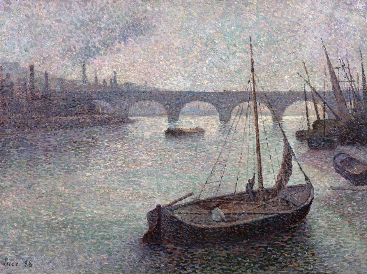 Widok na Tamizę, 1893 autorstwa Maximilien Luce