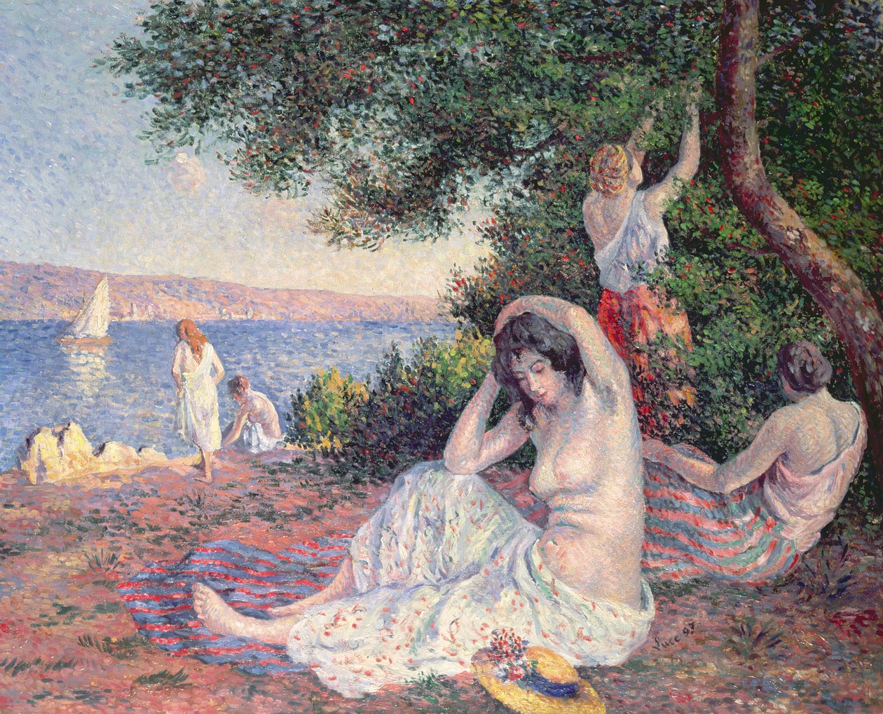 Kobiety w kąpieli autorstwa Maximilien Luce