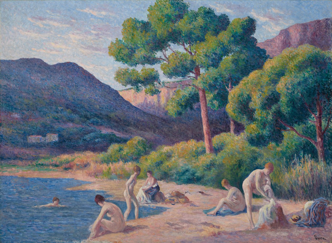 Kąpiący się w Saint-Tropez autorstwa Maximilien Luce