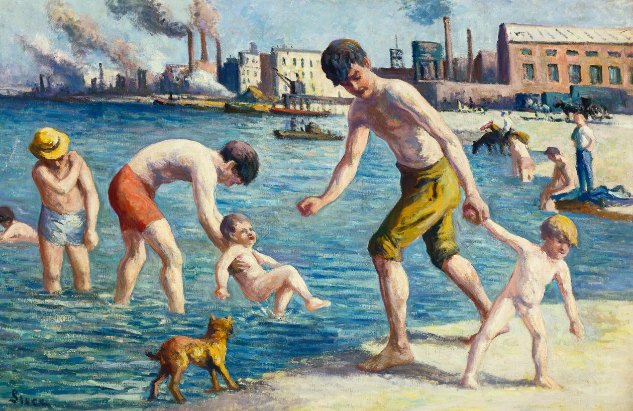 Kąpiących się autorstwa Maximilien Luce