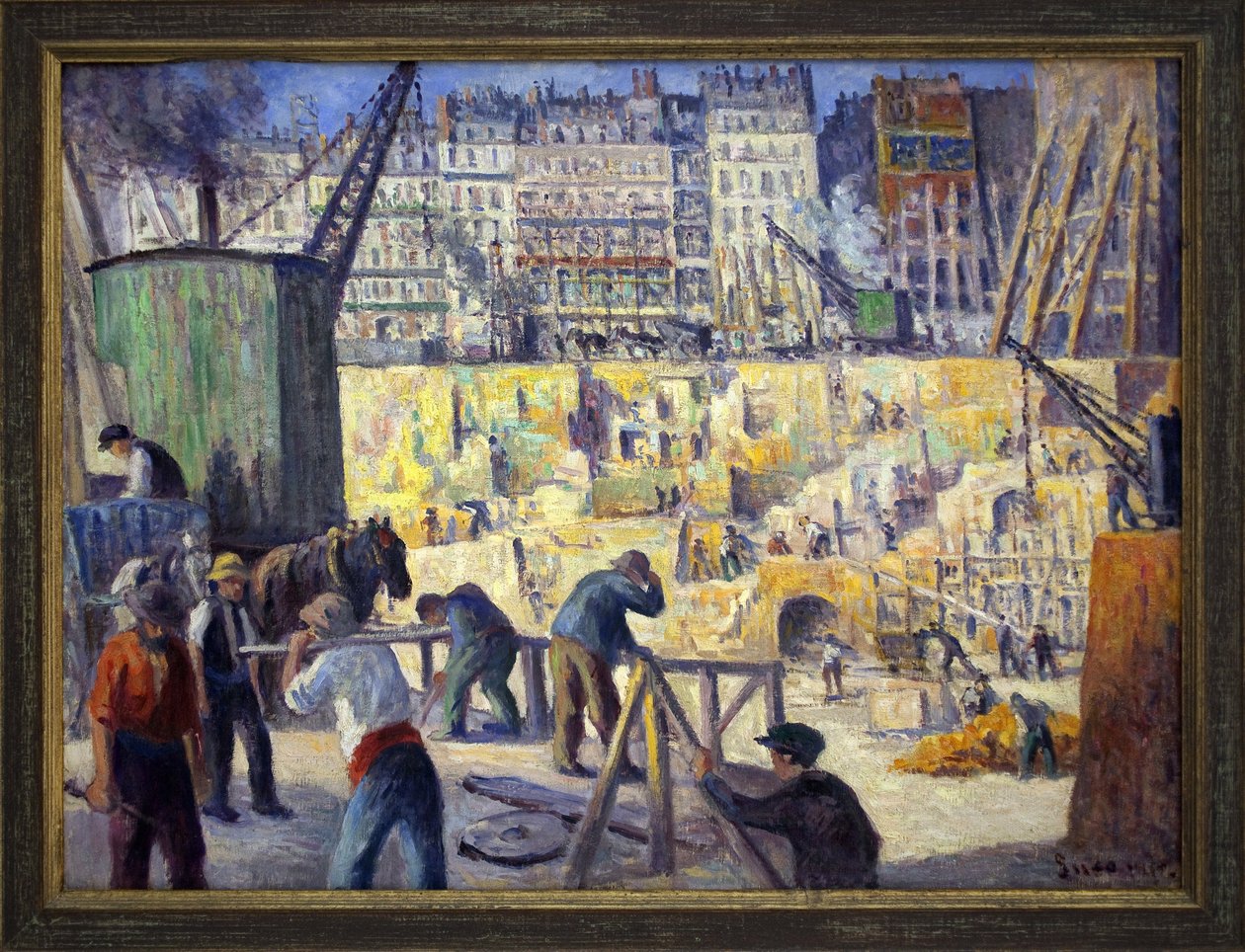 Plac budowy w Paryżu. Obraz Maksymiliana Luce (1856-1941), olej na płótnie autorstwa Maximilien Luce