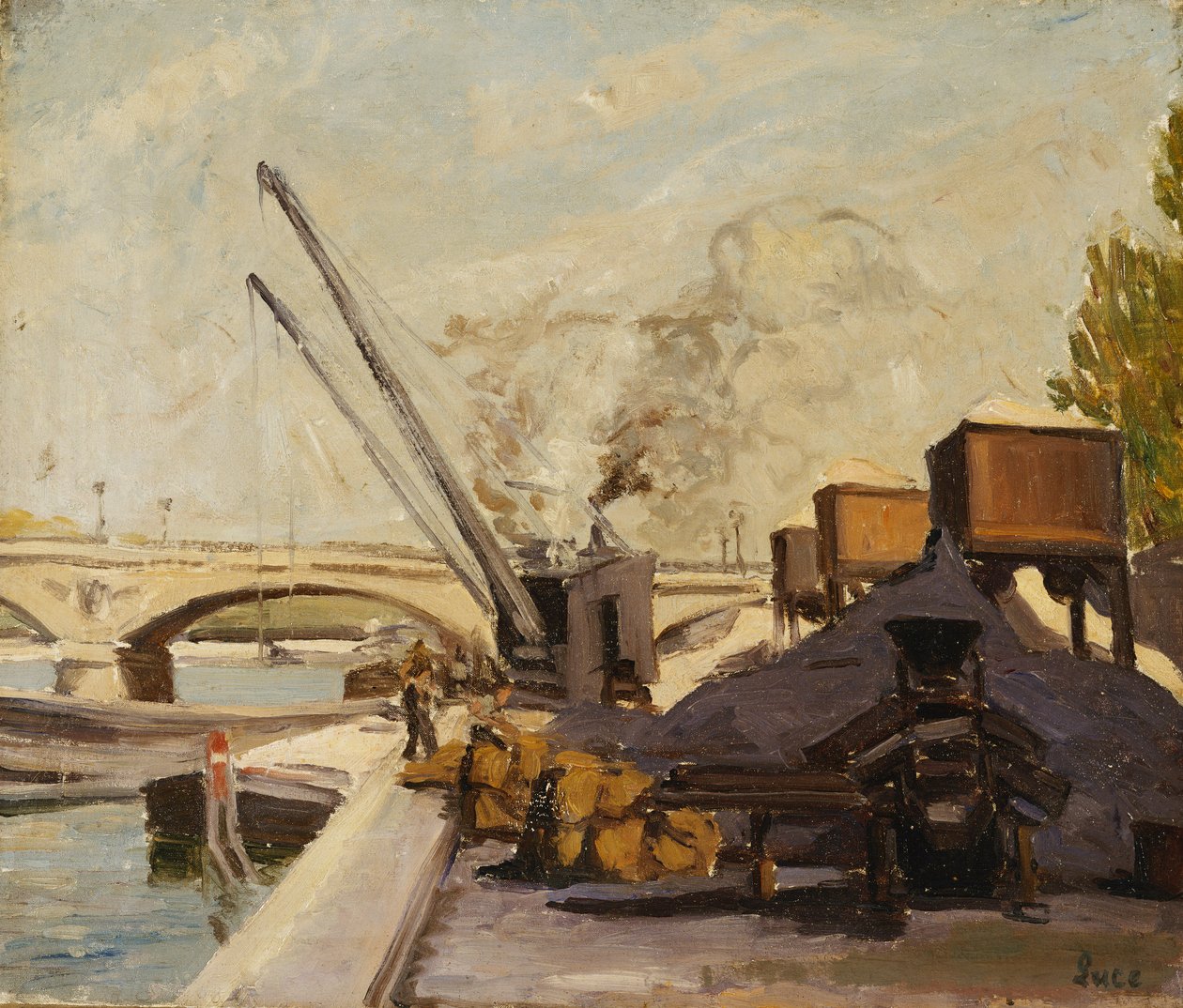 Żurawie na Sekwanie; Żurawie nad Sekwaną, autorstwa Maximilien Luce