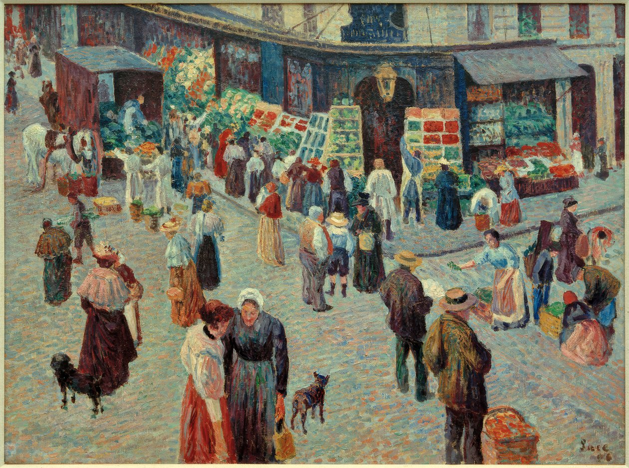 Sklep spożywczy, Rue des Abbesses autorstwa Maximilien Luce