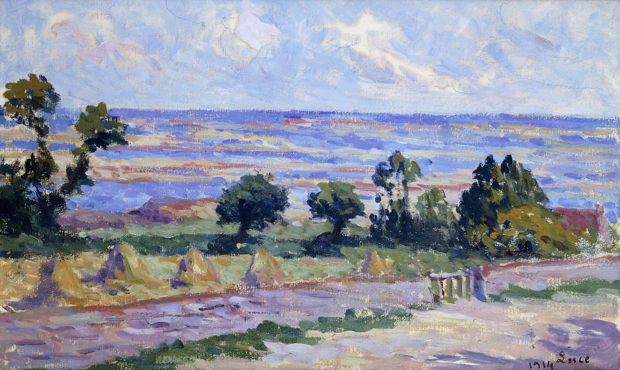 Stogi siana nad morzem; Stogi siana nad morzem, 1914 autorstwa Maximilien Luce