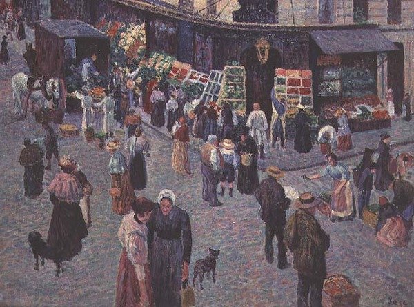Rue des Abbesses autorstwa Maximilien Luce