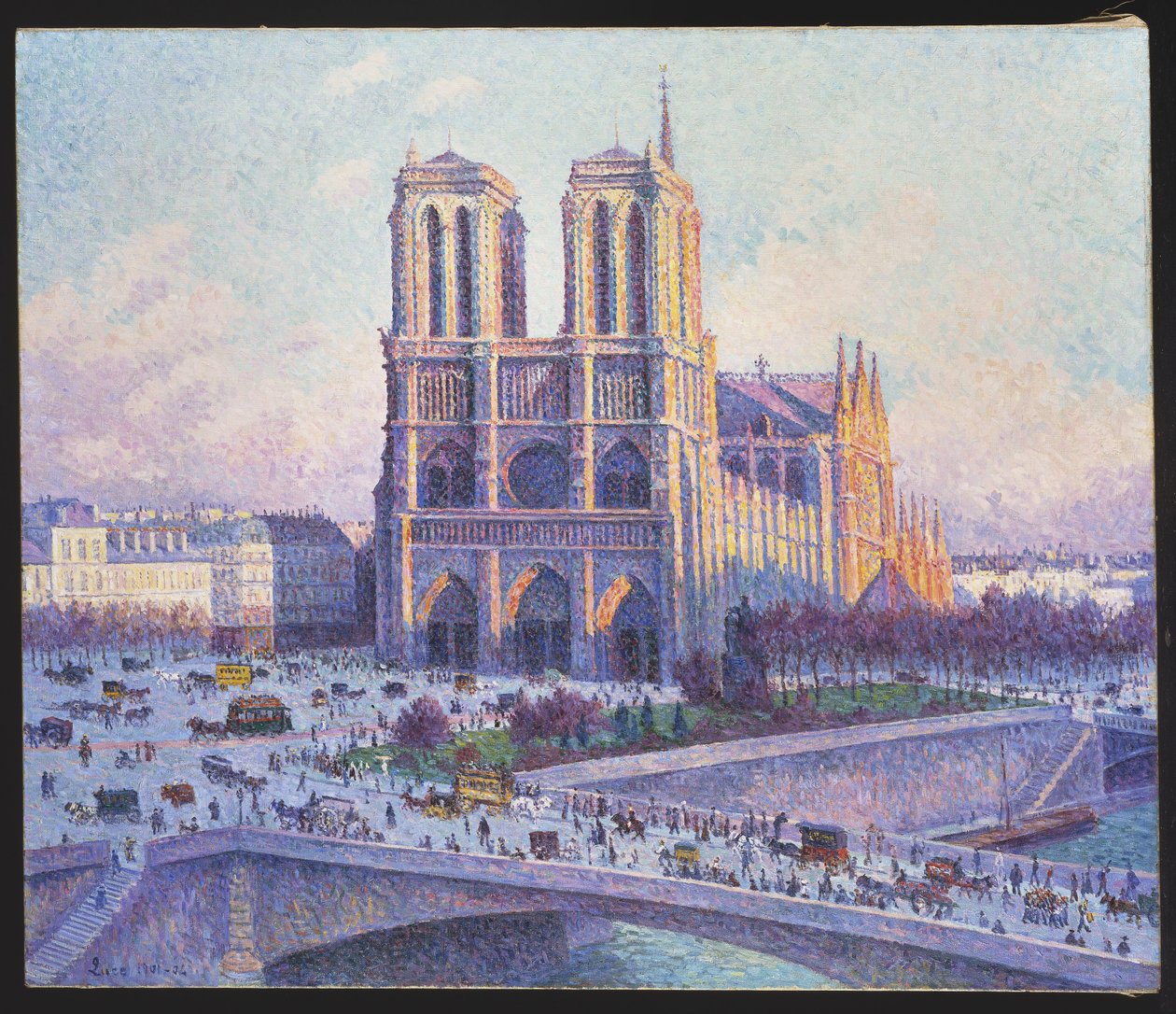 Notre Dame, Paryż, Widok z Quai Saint-Michel, 1901-04 autorstwa Maximilien Luce