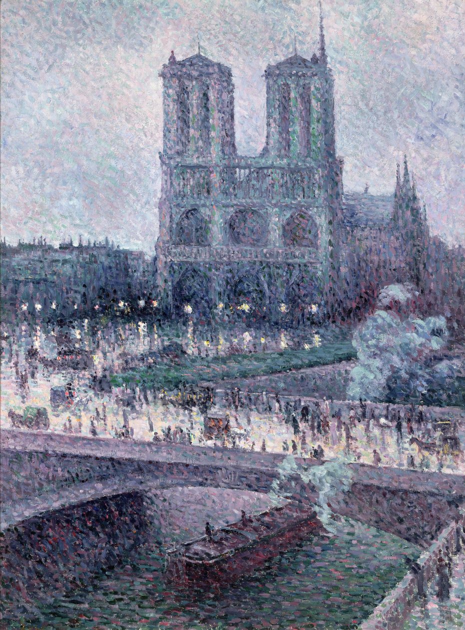 Notre Dame, ok. 1900 (olej na płótnie) autorstwa Maximilien Luce