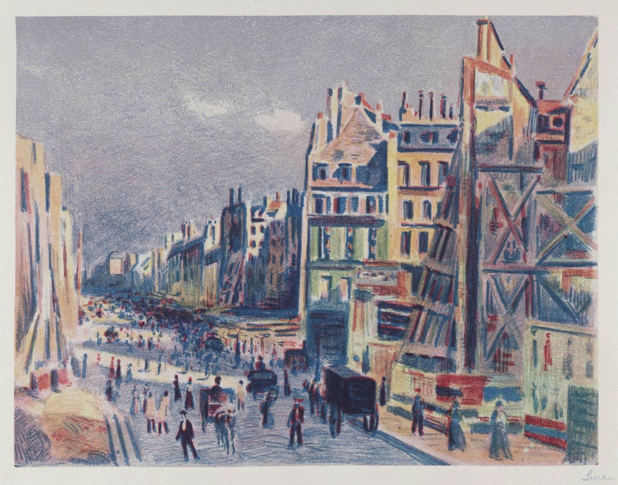 Przebicie ulicy Réaumur w Paryżu autorstwa Maximilien Luce