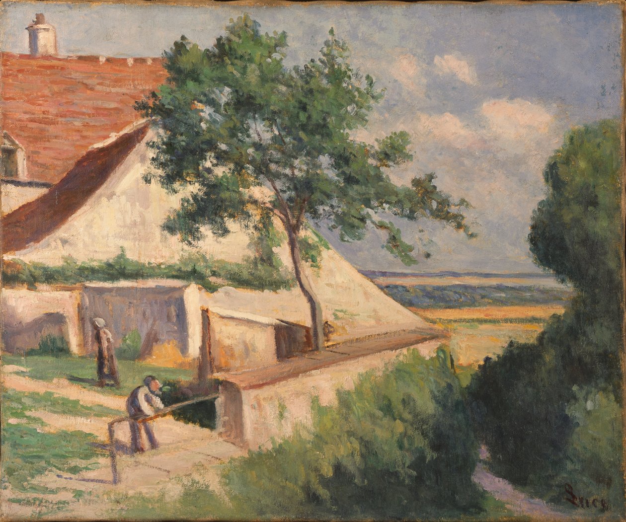 Rolleboise, za kościołem autorstwa Maximilien Luce