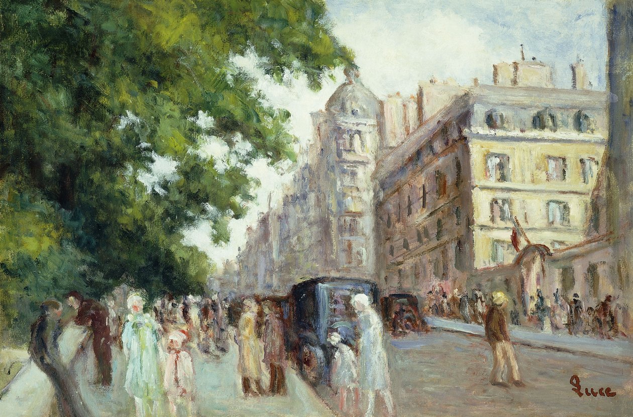 Scena uliczna w Paryżu; Scena de Rue a Paris, 1935-37 autorstwa Maximilien Luce