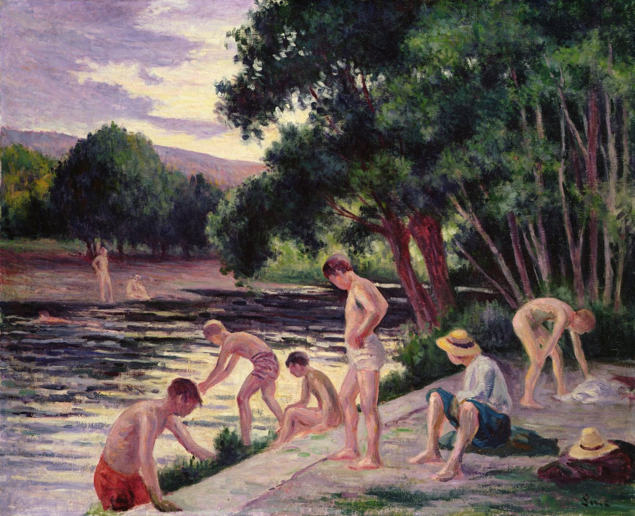 Kąpiący się autorstwa Maximilien Luce