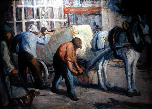 Dray (olej na płótnie) autorstwa Maximilien Luce