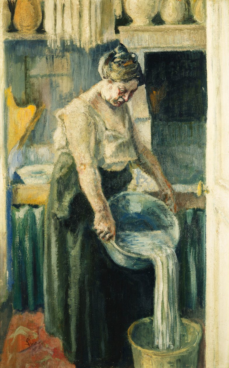 Praczka; La Blanchisseuse, autorstwa Maximilien Luce
