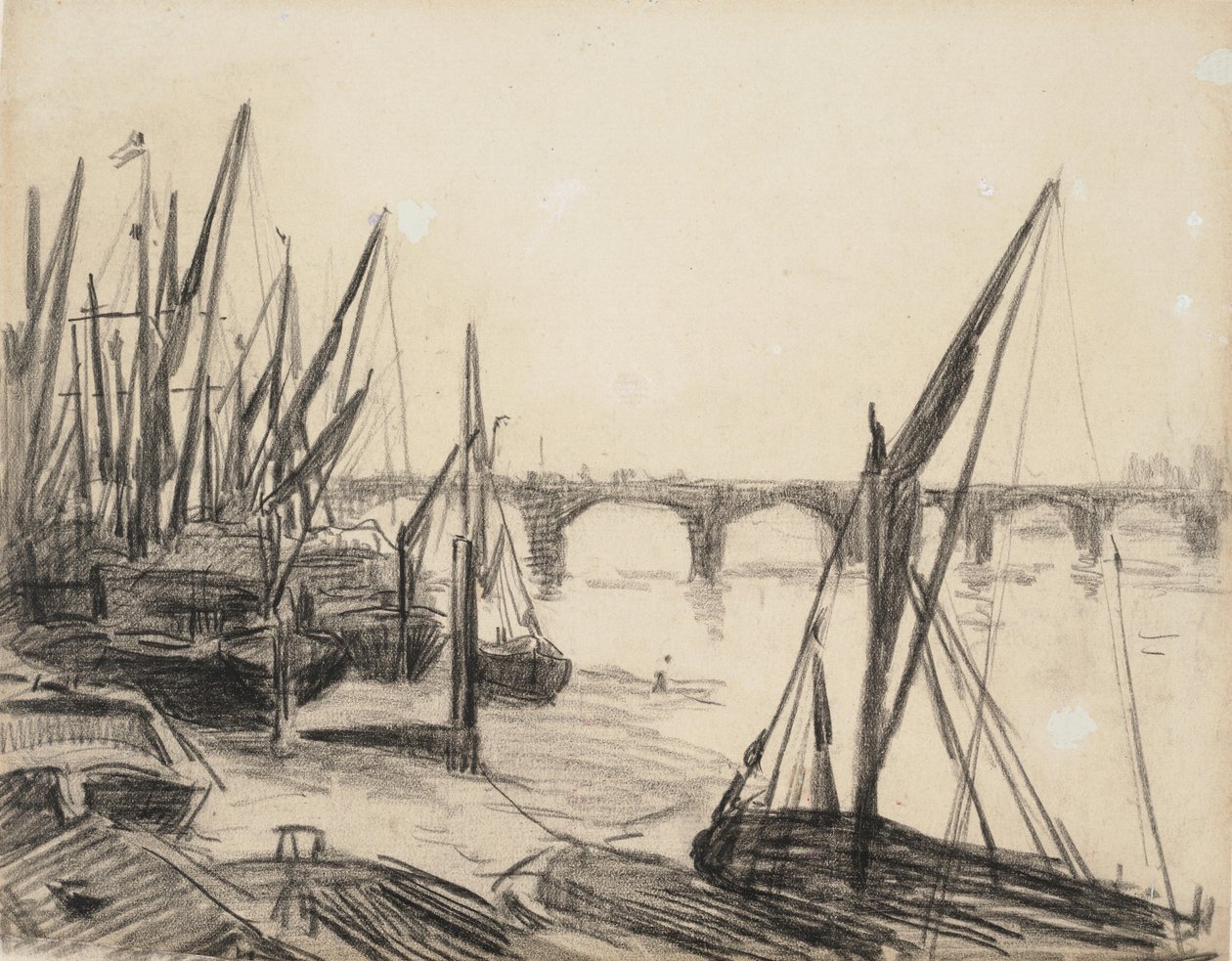 Tamiza przy moście Vauxhall autorstwa Maximilien Luce
