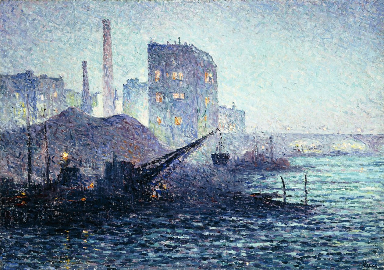 Tamiza w Londynie, ok. 1893 autorstwa Maximilien Luce