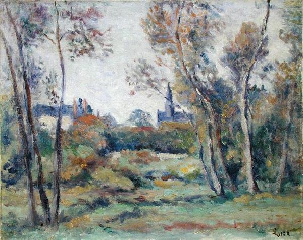 Wieś Saint-Ay, ok. 1912 (olej na płótnie) autorstwa Maximilien Luce