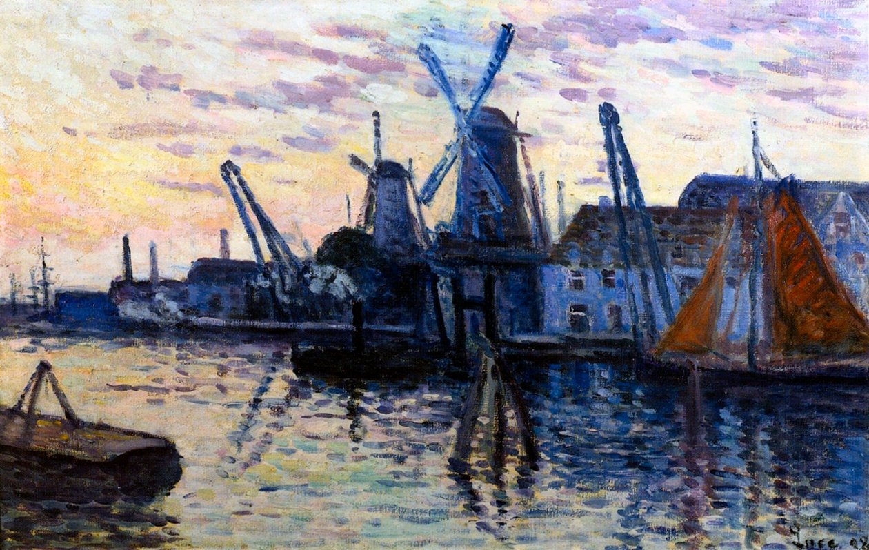 Wiatraki w Holandii, 1908 autorstwa Maximilien Luce