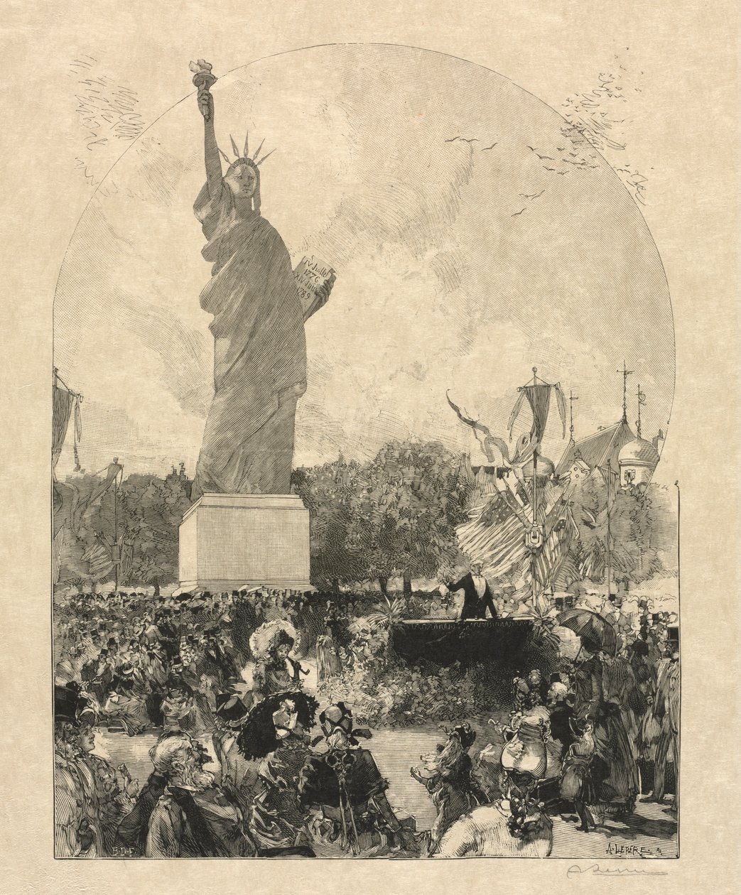Wolność oświecająca świat, podarowana miastu Paryżowi przez Amerykanów, 1885. autorstwa May 30 Publiished in Le Monde