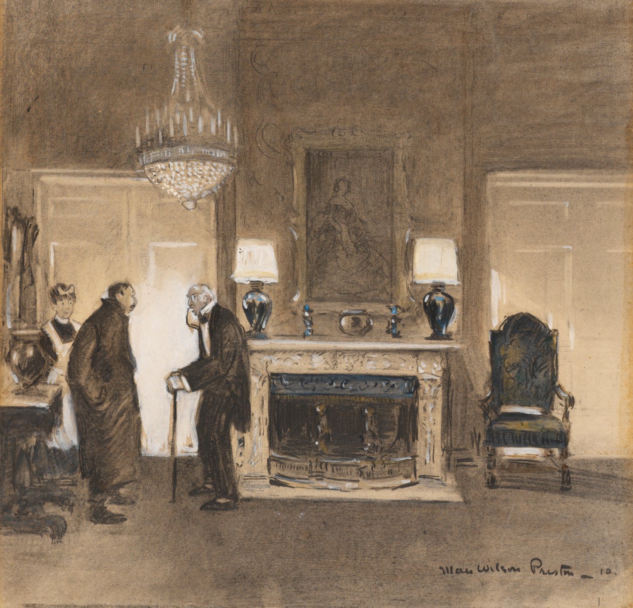 Dramat w salonie autorstwa May Wilson Preston