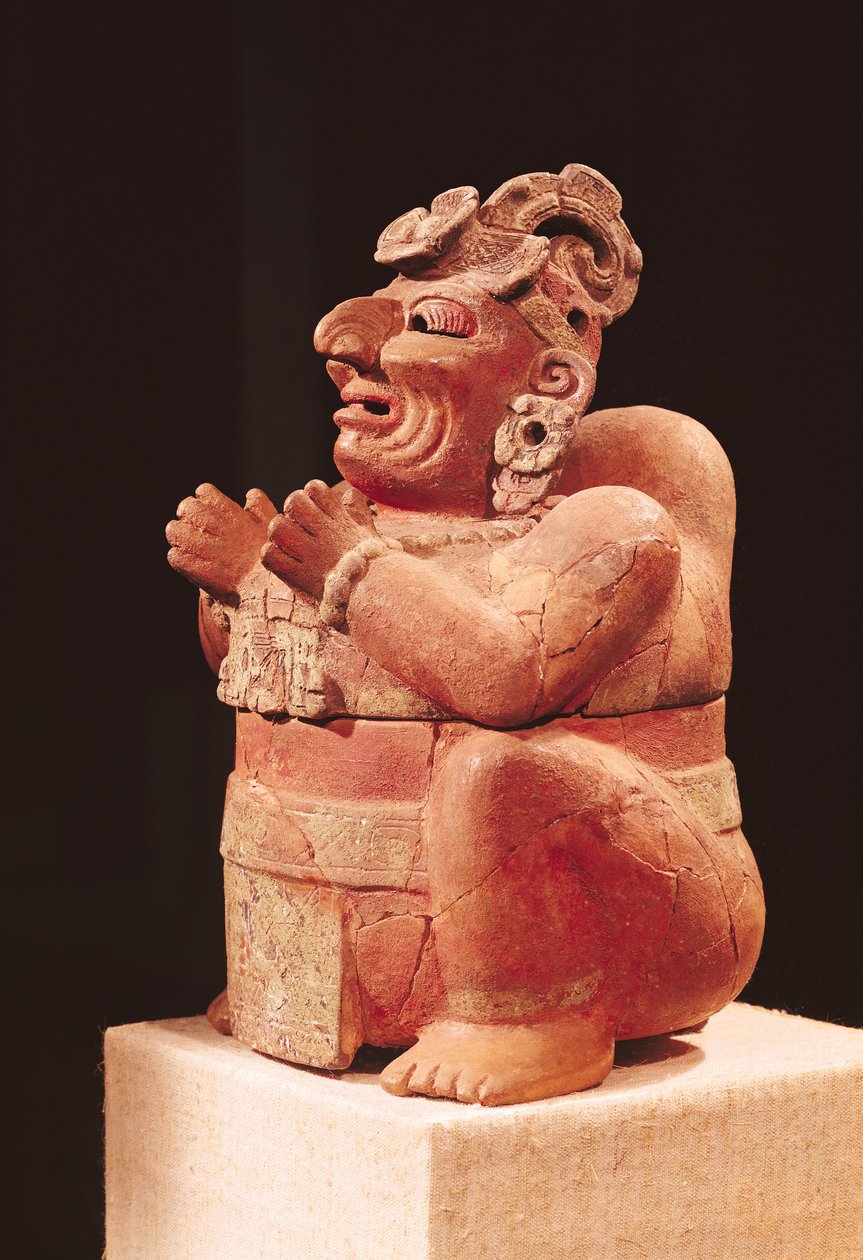 Antropomorficzny kadzielnica z Gwatemali, okres klasyczny, 250-600 r. (terakota) autorstwa Mayan