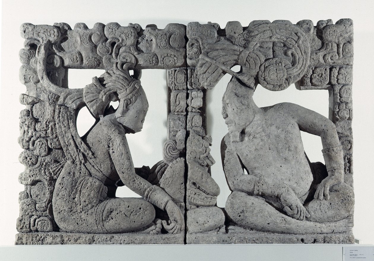 Tył tronu, z Usumacinta, z kolekcji Saenz, Puebla, Meksyk, późny okres klasyczny (600-900 ne) autorstwa Mayan