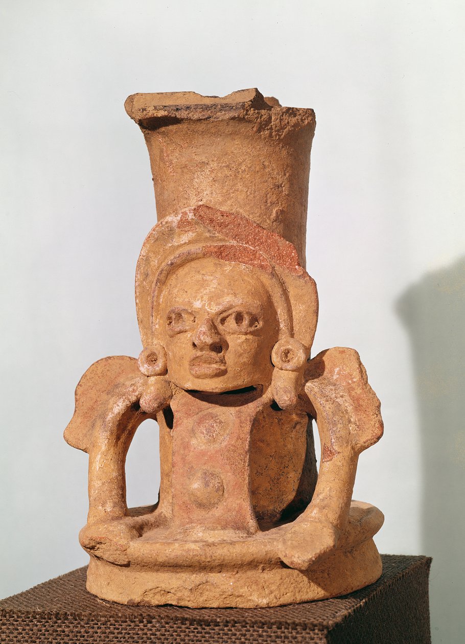 Kadzielnica w formie siedzącej figury, Okres przedklasyczny (ceramika) autorstwa Mayan
