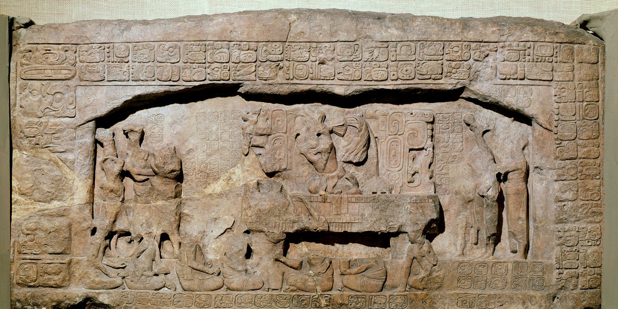 Nadproże 3 z Piedras Negras, Peten, Gwatemala, późny okres klasyczny (600-900 ne) autorstwa Mayan