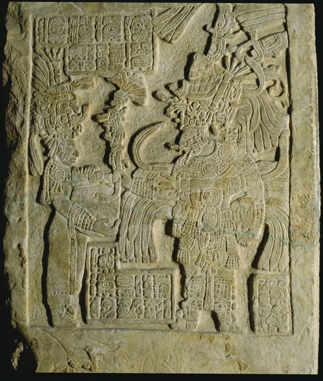 Nadproże 53 z Yaxchilan, Chiapas, Meksyk, późny okres klasyczny (600-900 ne) autorstwa Mayan