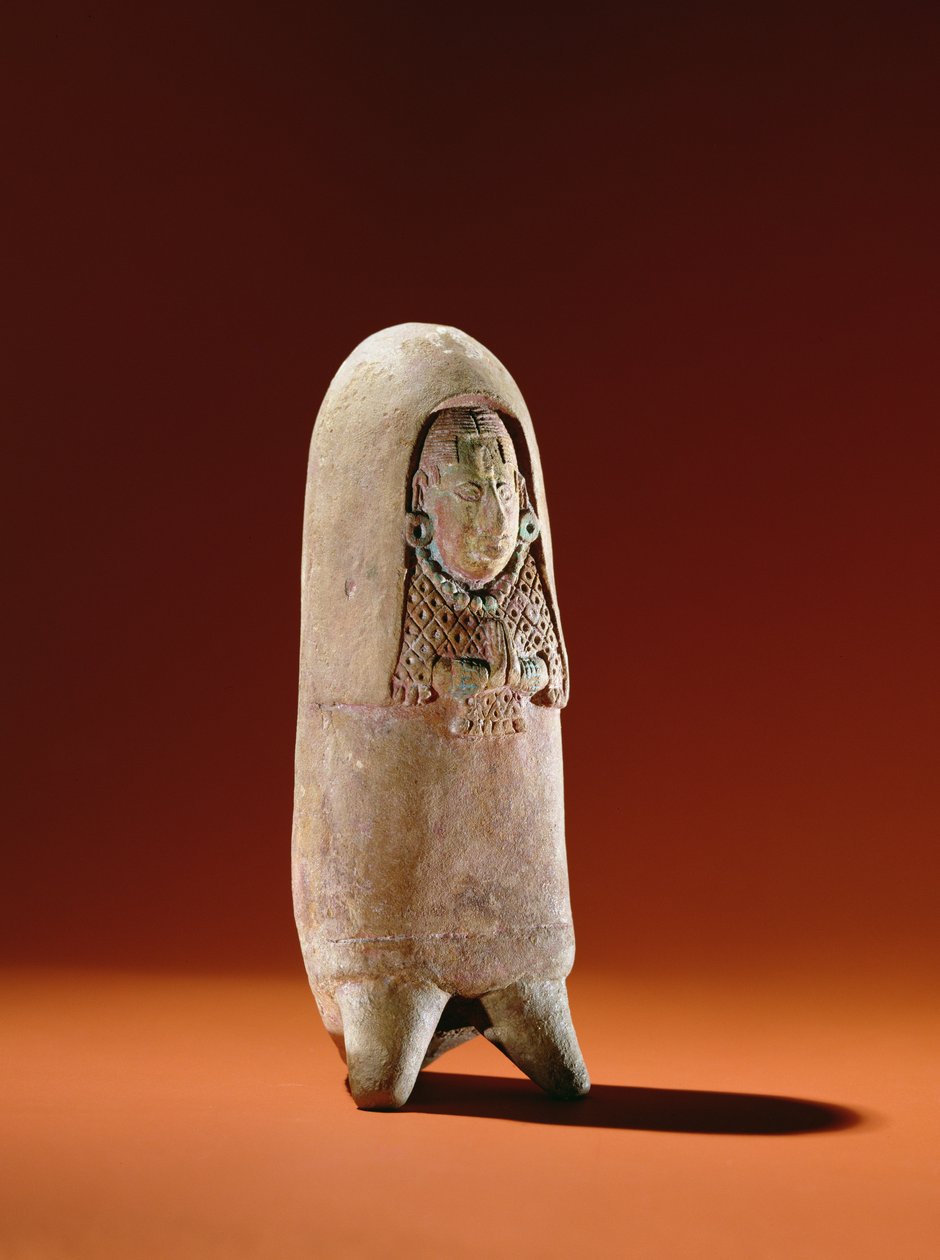 Statua kobiety w ceremonialnych szatach, Isle of Jaina (gliniana) autorstwa Mayan