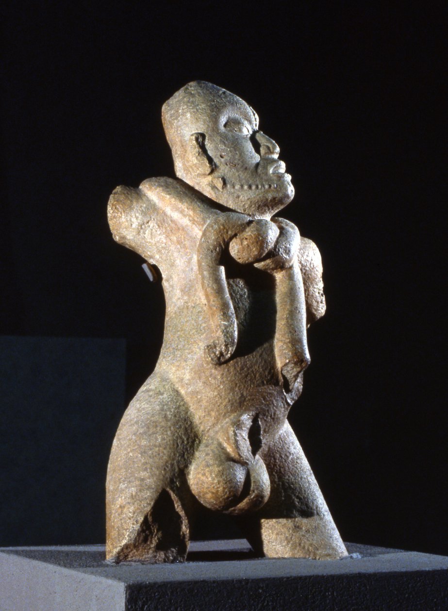 Młody człowiek z Cumpich, z Jukatanu w Meksyku, okres późnego klasyku, 600-900 ne autorstwa Mayan