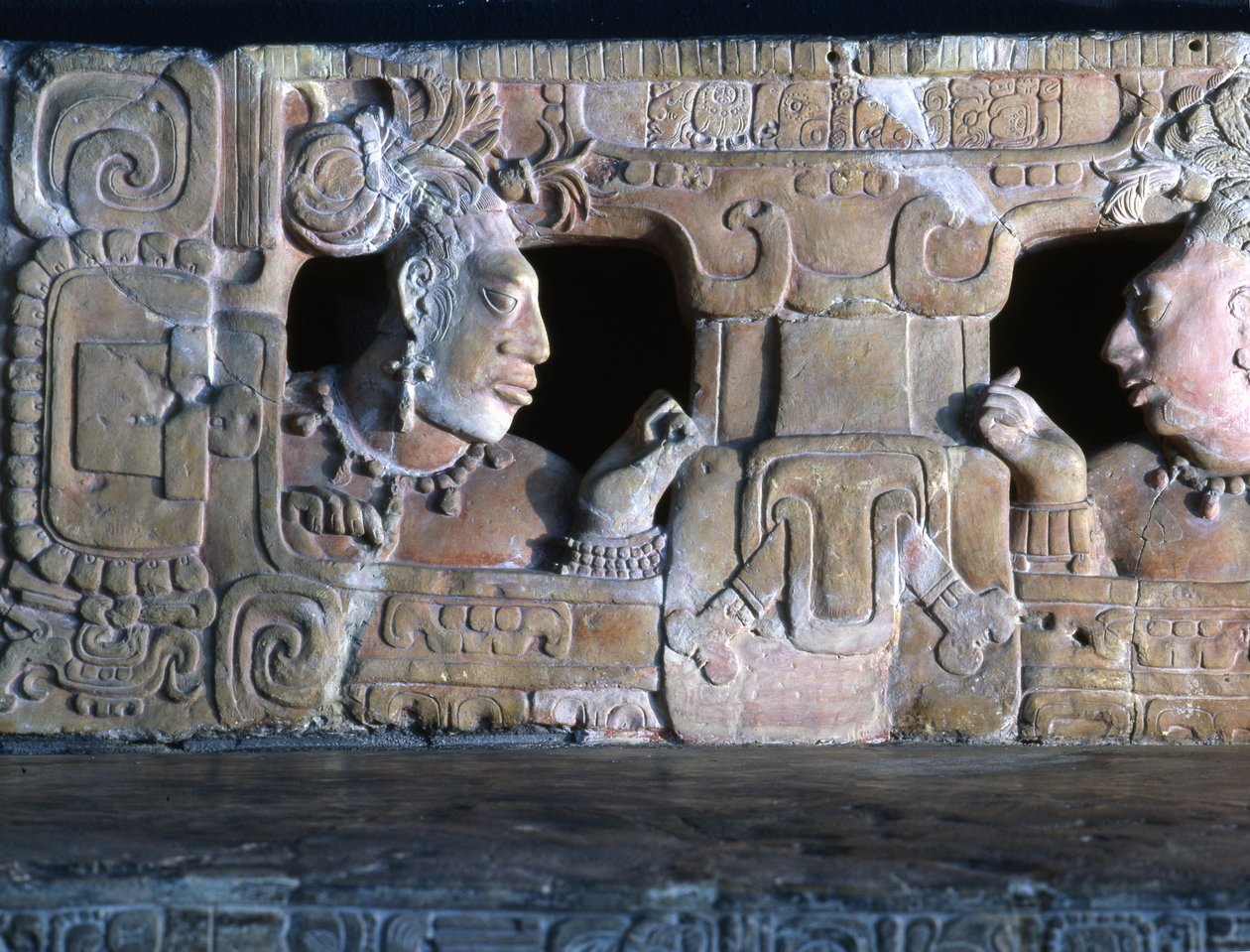 Tron 1 z Piedras Negras, Usamacinta, Gwatemala, późny okres klasyczny 600-900 detal z kamienia 310161 autorstwa Mayan