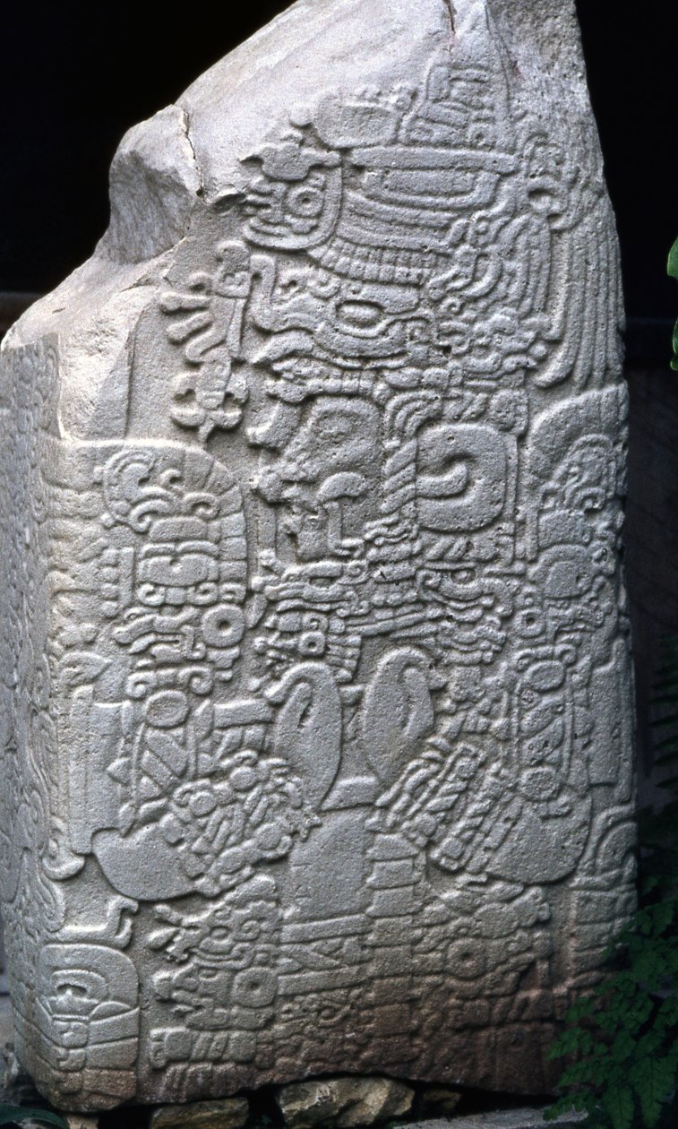 Tikal Stela 2, wczesny okres klasyczny 300-600 ne autorstwa Mayan