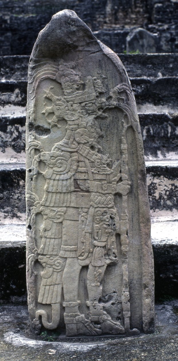 Tikal Stela 9, wczesny okres klasyczny, 475 rne autorstwa Mayan