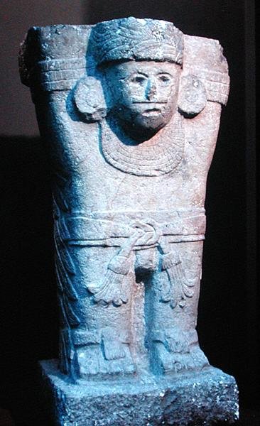 Wspornik ołtarza w formie Atlanta, 800-1300 AD autorstwa Mayan