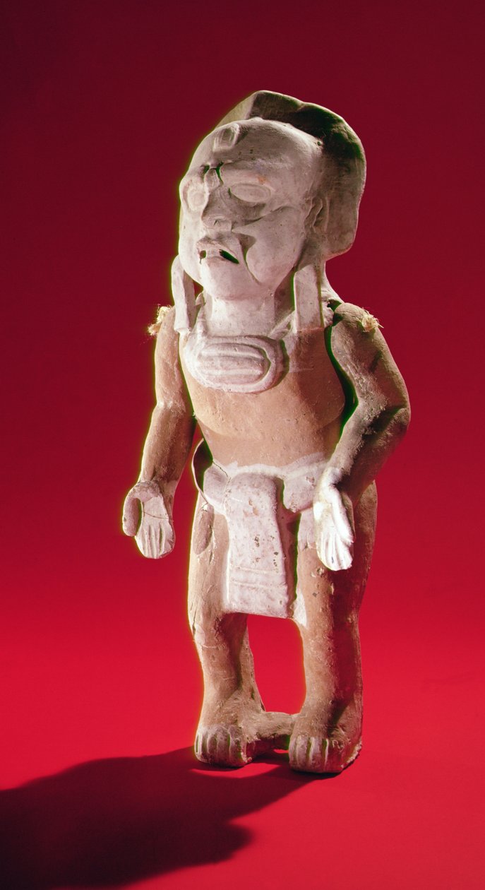 Figurka zamaskowanego kapłana w czasie ceremonii, z wyspy Jaina (naczynia gliniane) autorstwa Mayan