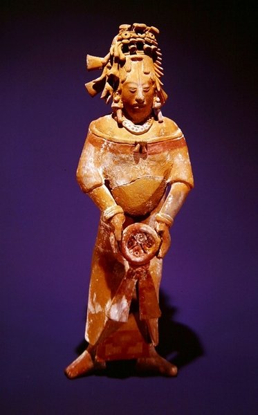 Figurka, z Campeche, styl Jaina, Late Classic (ceramika) autorstwa Mayan