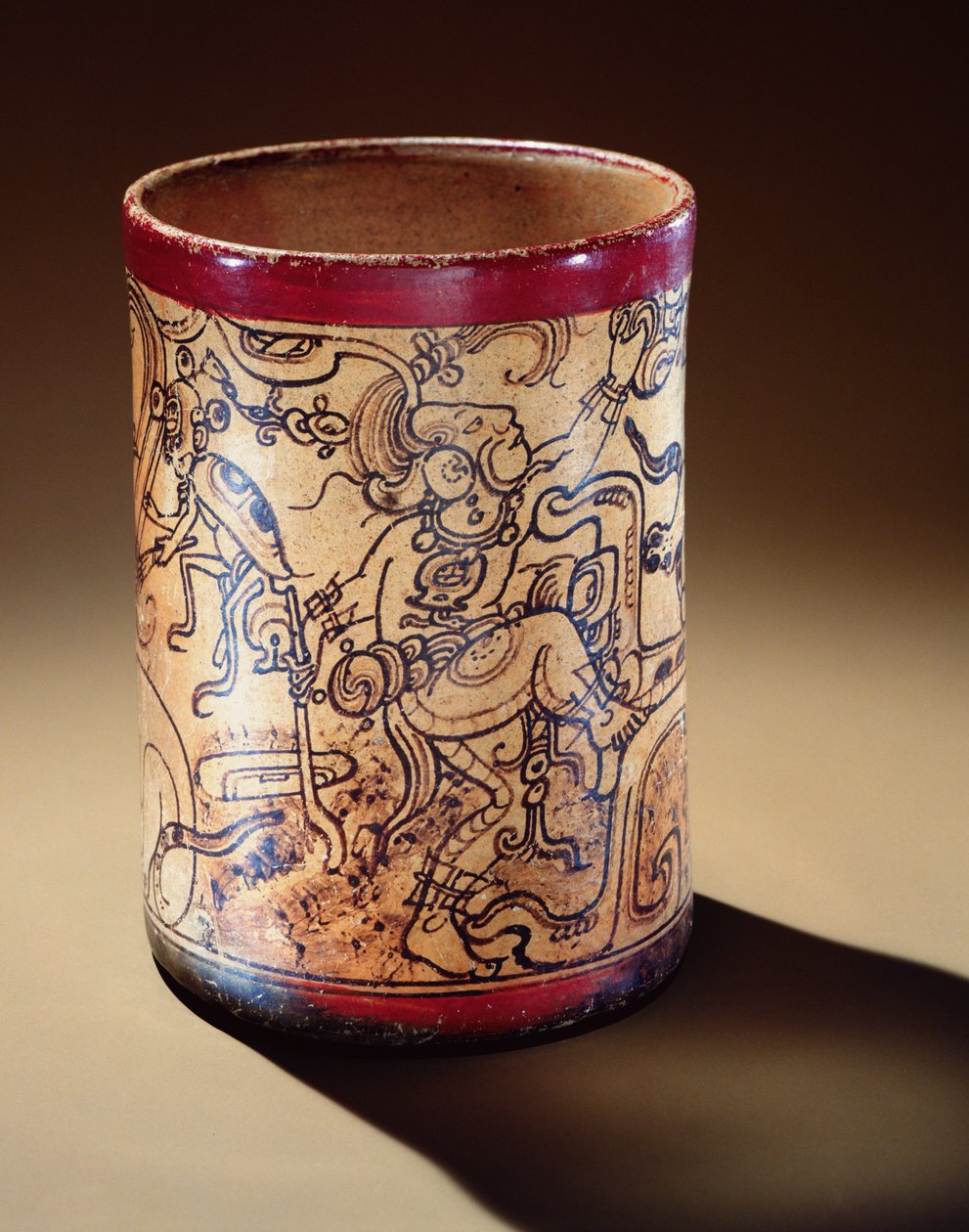 Naczynie ze sceną mitologiczną, Gwatemala (ceramika) autorstwa Mayan