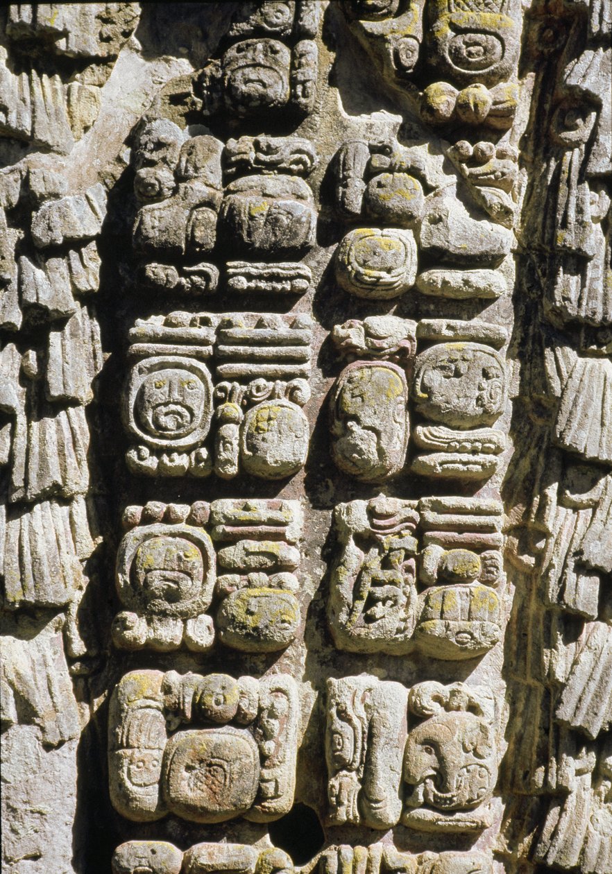 Stela A, Plac Ceremonii, 731 AD autorstwa Mayan