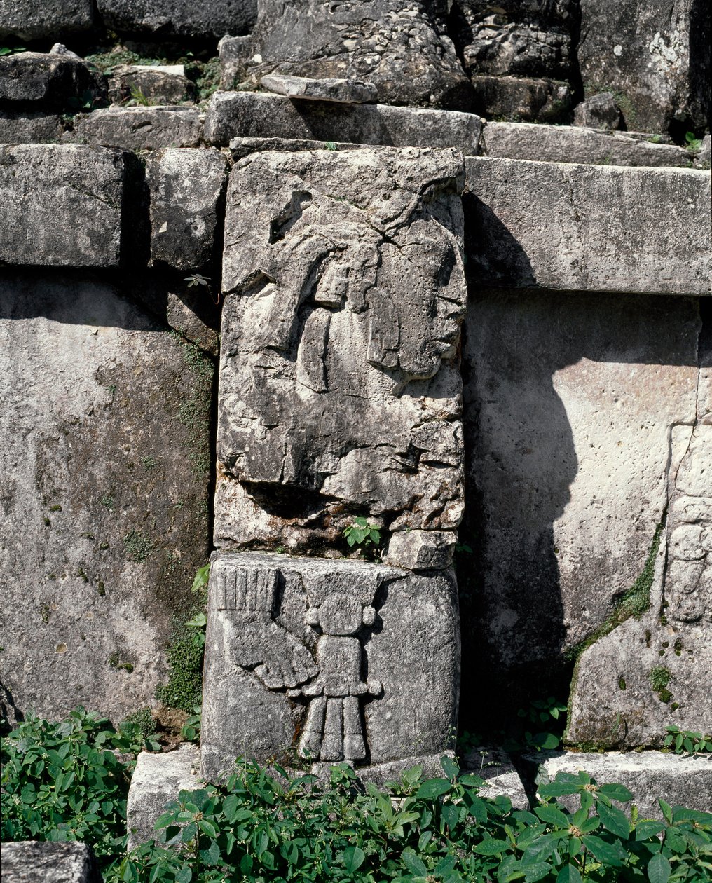 Stela w domu C, patio 2 w pałacu autorstwa Mayan